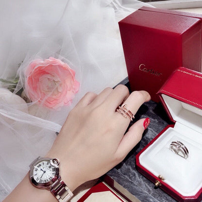[⭐JeweliWhal]JUSTE RING 4.8MM HALF DIAMOND