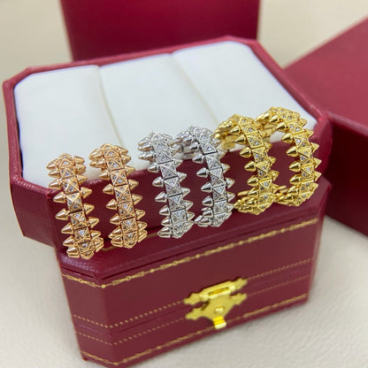 [⭐JeweliWhal]CLASH 6.4MM FULL DIAMOND SMALL EARRINGS