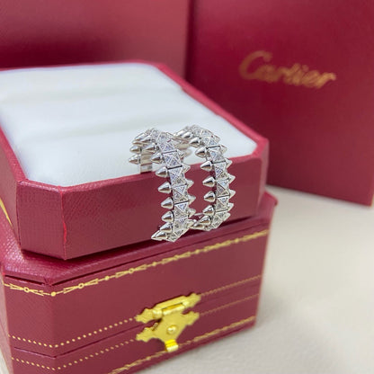 [⭐JeweliWhal]CLASH 6.4MM FULL DIAMOND SMALL EARRINGS