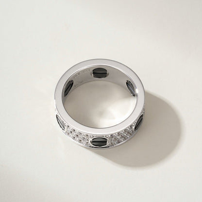 [⭐JeweliWhal]LOVE RING 5.5MM DIAMONDS PAVED CERAMIC
