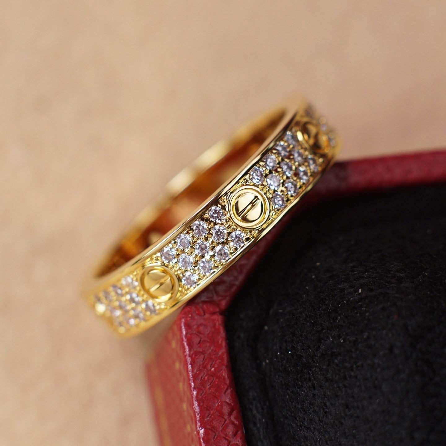 [⭐JeweliWhal]LOVE RING 4.0MM DIAMOND PAVED