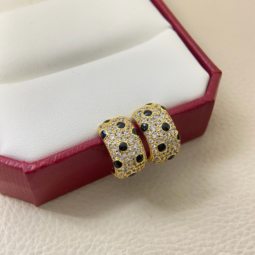 [⭐JeweliWhal]PANTHERE MINI FULL DIAMOND EARRINGS