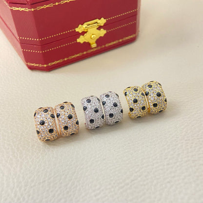 [⭐JeweliWhal]PANTHERE MINI FULL DIAMOND EARRINGS