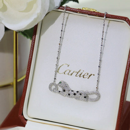 [⭐JeweliWhal]PANTHERE PAVED DIAMOND NECKLACE