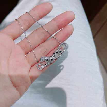 [⭐JeweliWhal]PANTHERE PAVED DIAMOND NECKLACE