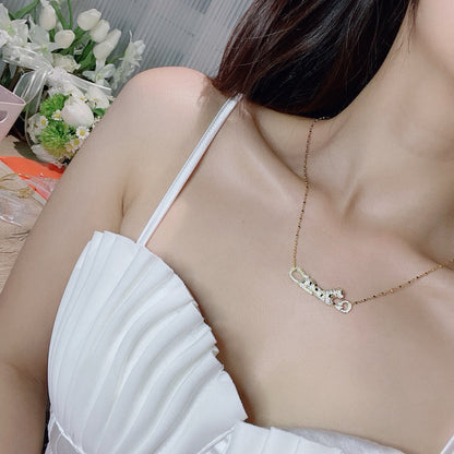 [⭐JeweliWhal]PANTHERE PAVED DIAMOND NECKLACE