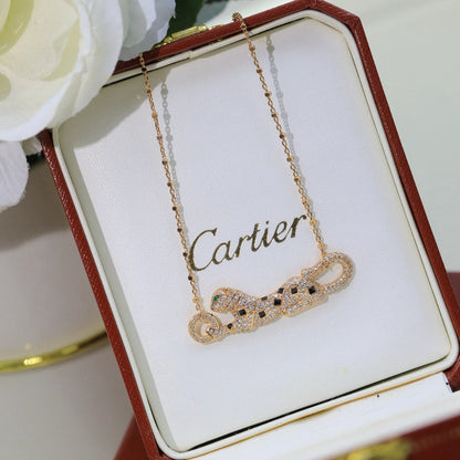 [⭐JeweliWhal]PANTHERE PAVED DIAMOND NECKLACE