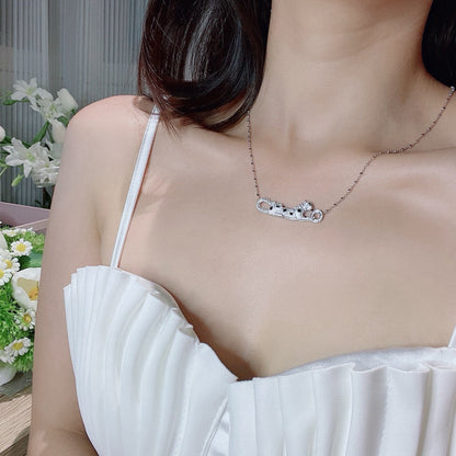 [⭐JeweliWhal]PANTHERE PAVED DIAMOND NECKLACE