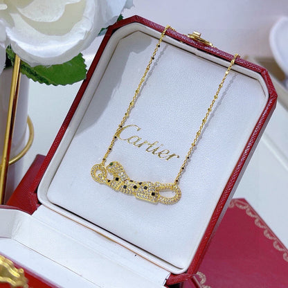 [⭐JeweliWhal]PANTHERE PAVED DIAMOND NECKLACE