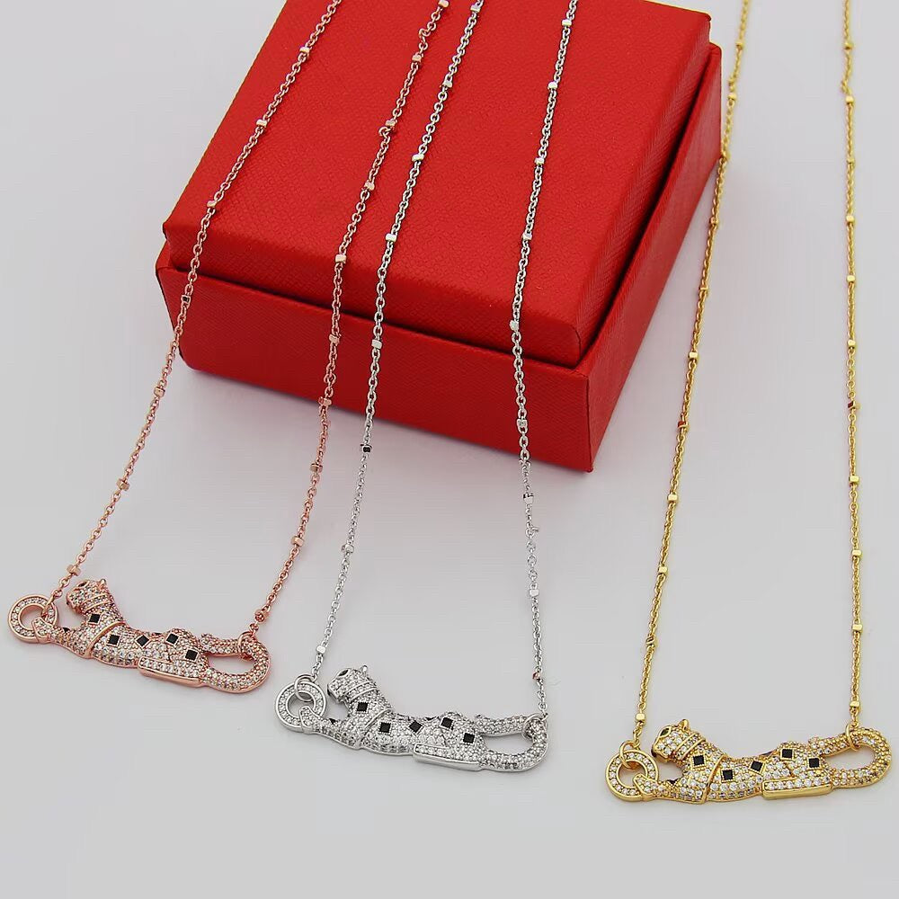 [⭐JeweliWhal]PANTHERE PAVED DIAMOND NECKLACE