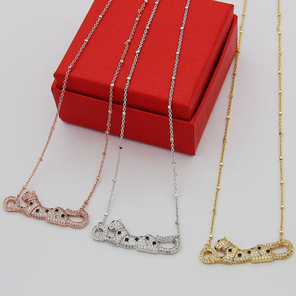 [⭐JeweliWhal]PANTHERE PAVED DIAMOND NECKLACE
