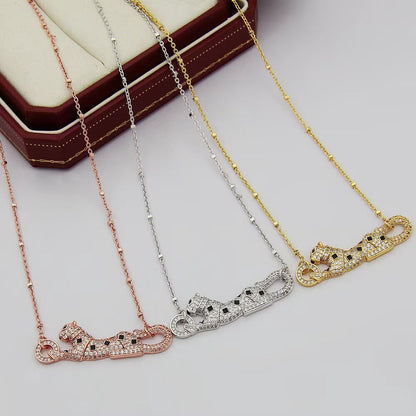 [⭐JeweliWhal]PANTHERE PAVED DIAMOND NECKLACE