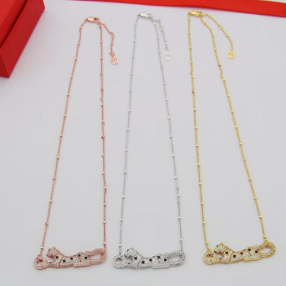 [⭐JeweliWhal]PANTHERE PAVED DIAMOND NECKLACE