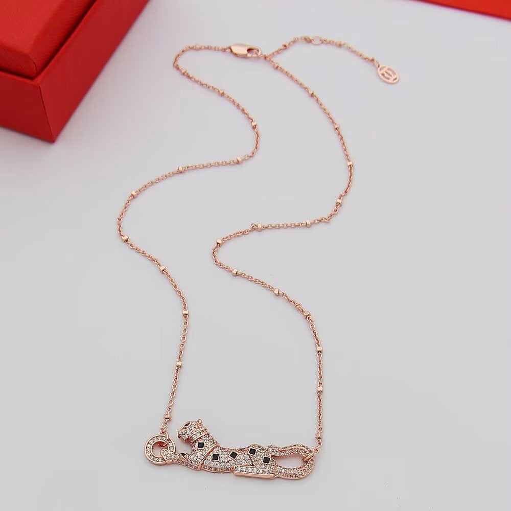 [⭐JeweliWhal]PANTHERE PAVED DIAMOND NECKLACE