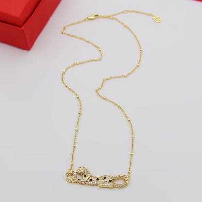 [⭐JeweliWhal]PANTHERE PAVED DIAMOND NECKLACE