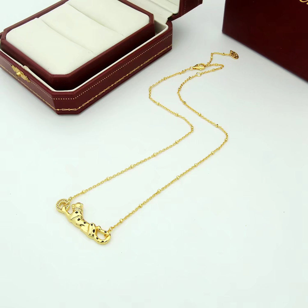 [⭐JeweliWhal]PANTHERE FULL DIAMOND NECKLACE