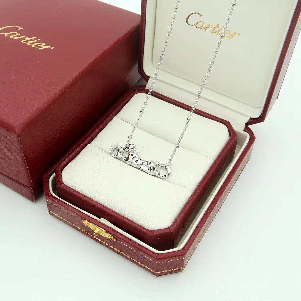 [⭐JeweliWhal]PANTHERE FULL DIAMOND NECKLACE