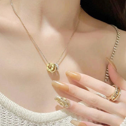 [⭐JeweliWhal]LOVE 6 DIAMOND PENDANT NECKLACE