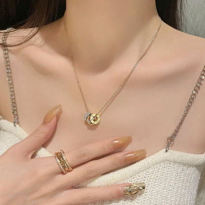 [⭐JeweliWhal]LOVE 6 DIAMOND PENDANT NECKLACE