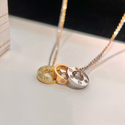 [⭐JeweliWhal]LOVE 6 DIAMOND PENDANT NECKLACE