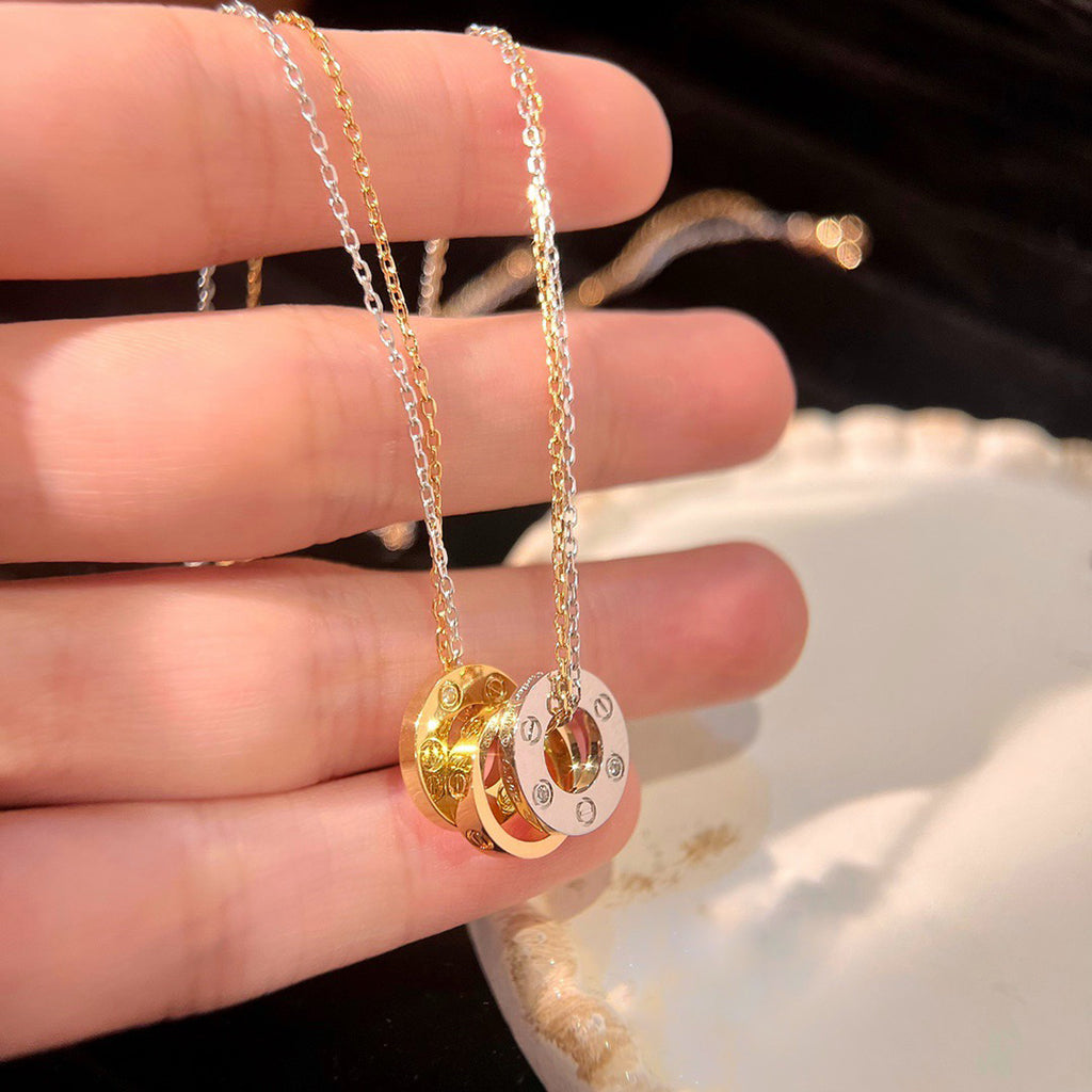 [⭐JeweliWhal]LOVE 6 DIAMOND PENDANT NECKLACE