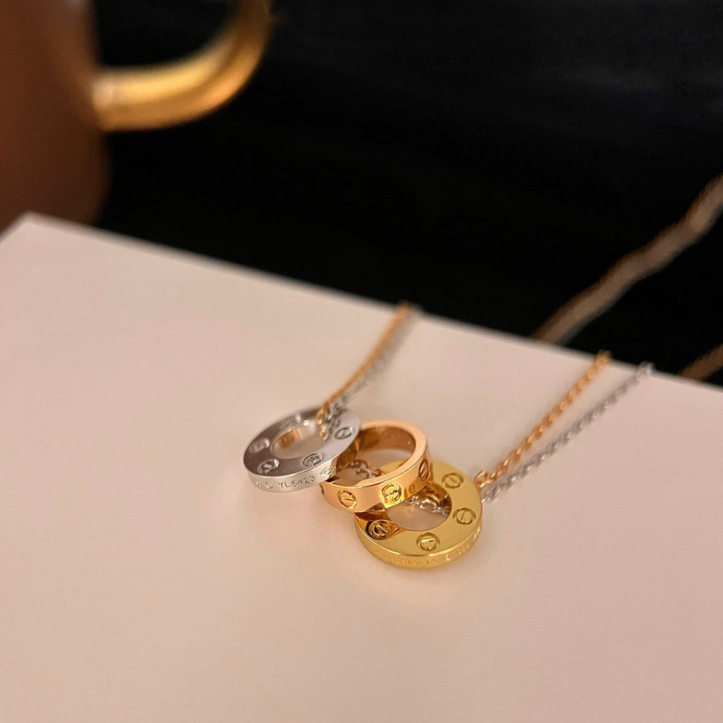 [⭐JeweliWhal]LOVE 6 DIAMOND PENDANT NECKLACE