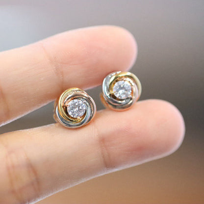 [⭐JeweliWhal]TRINITY STUD DIAMOND EARRINGS