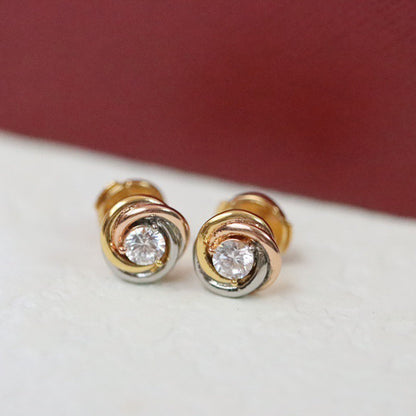 [⭐JeweliWhal]TRINITY STUD DIAMOND EARRINGS