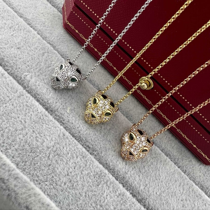 [⭐JeweliWhal]PANTHERE FULL DIAMOND NECKLACE