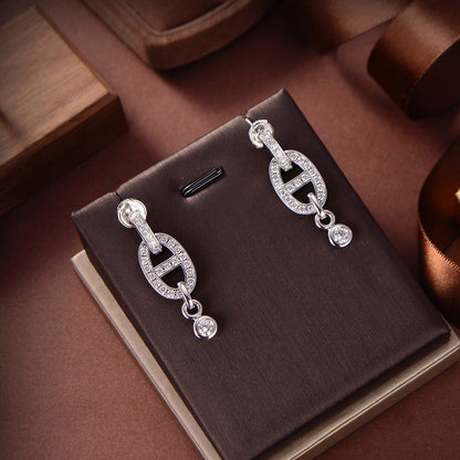 [⭐JeweliWhal]HM CHAINE DIAMOND EARRINGS