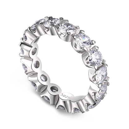 [Tonmkive Jewelry]Eternity Tennisring mit rundem Schliff