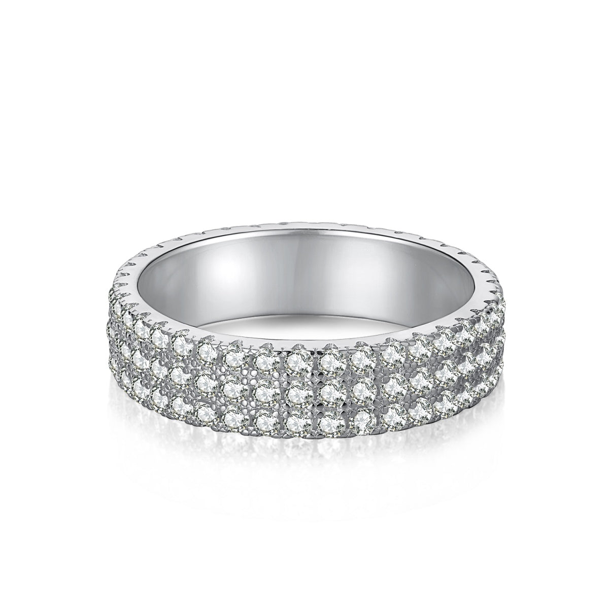 [Tonmkive Jewelry]Zierlicher Tennisring mit runden Diamanten