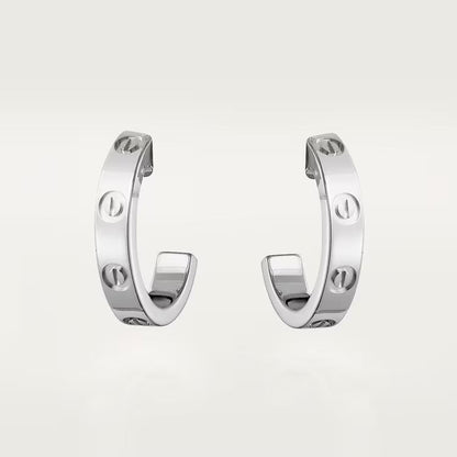[⭐JeweliWhal]LOVE EARRINGS 2.65 MM NO DIAMOND SMALL