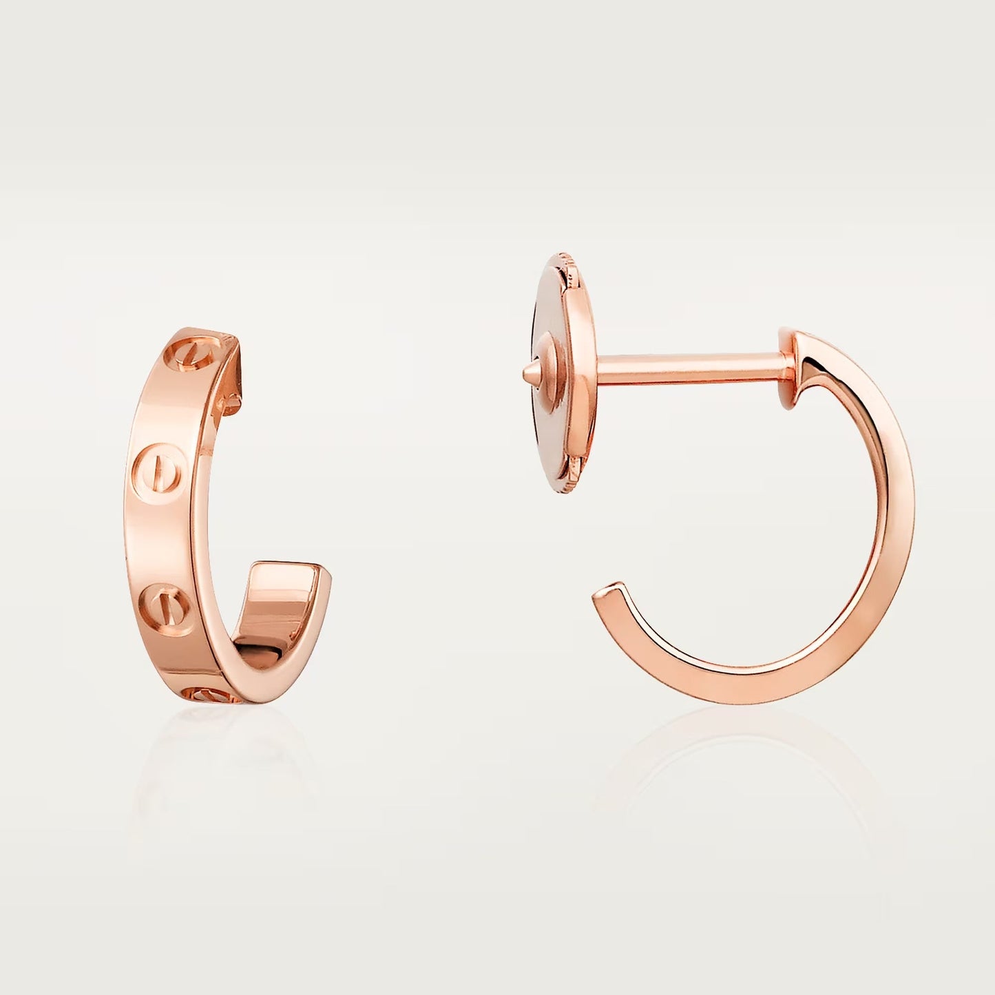 [⭐JeweliWhal]LOVE EARRINGS 2.65 MM NO DIAMOND SMALL