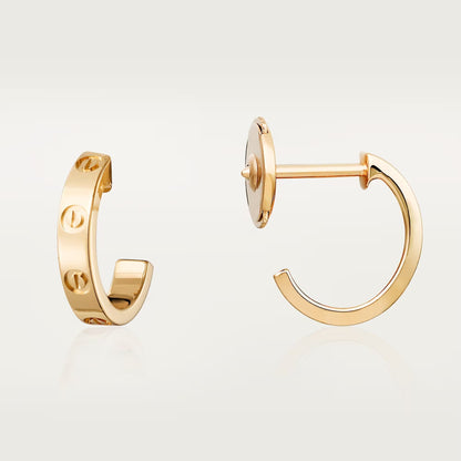 [⭐JeweliWhal]LOVE EARRINGS 2.65 MM NO DIAMOND SMALL