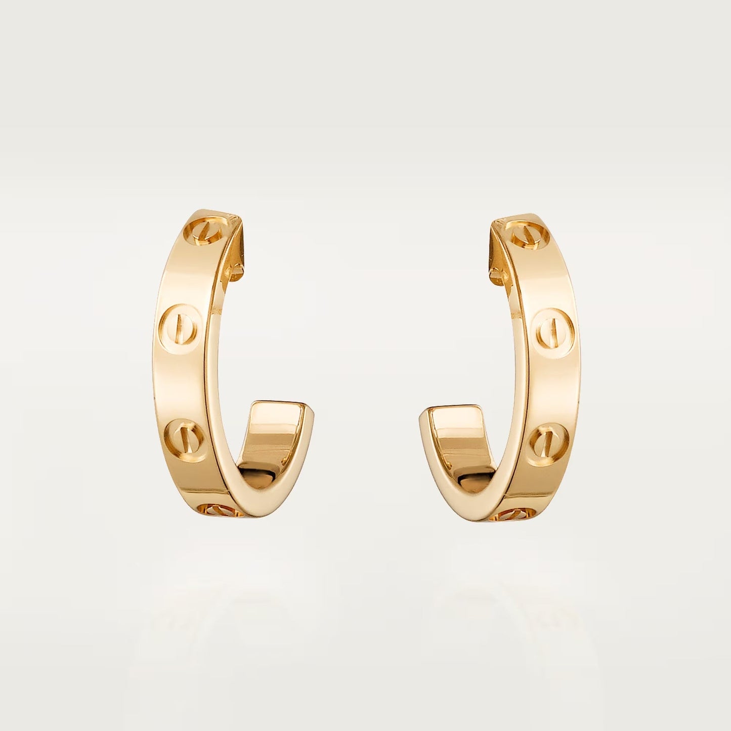 [⭐JeweliWhal]LOVE EARRINGS 2.65 MM NO DIAMOND SMALL
