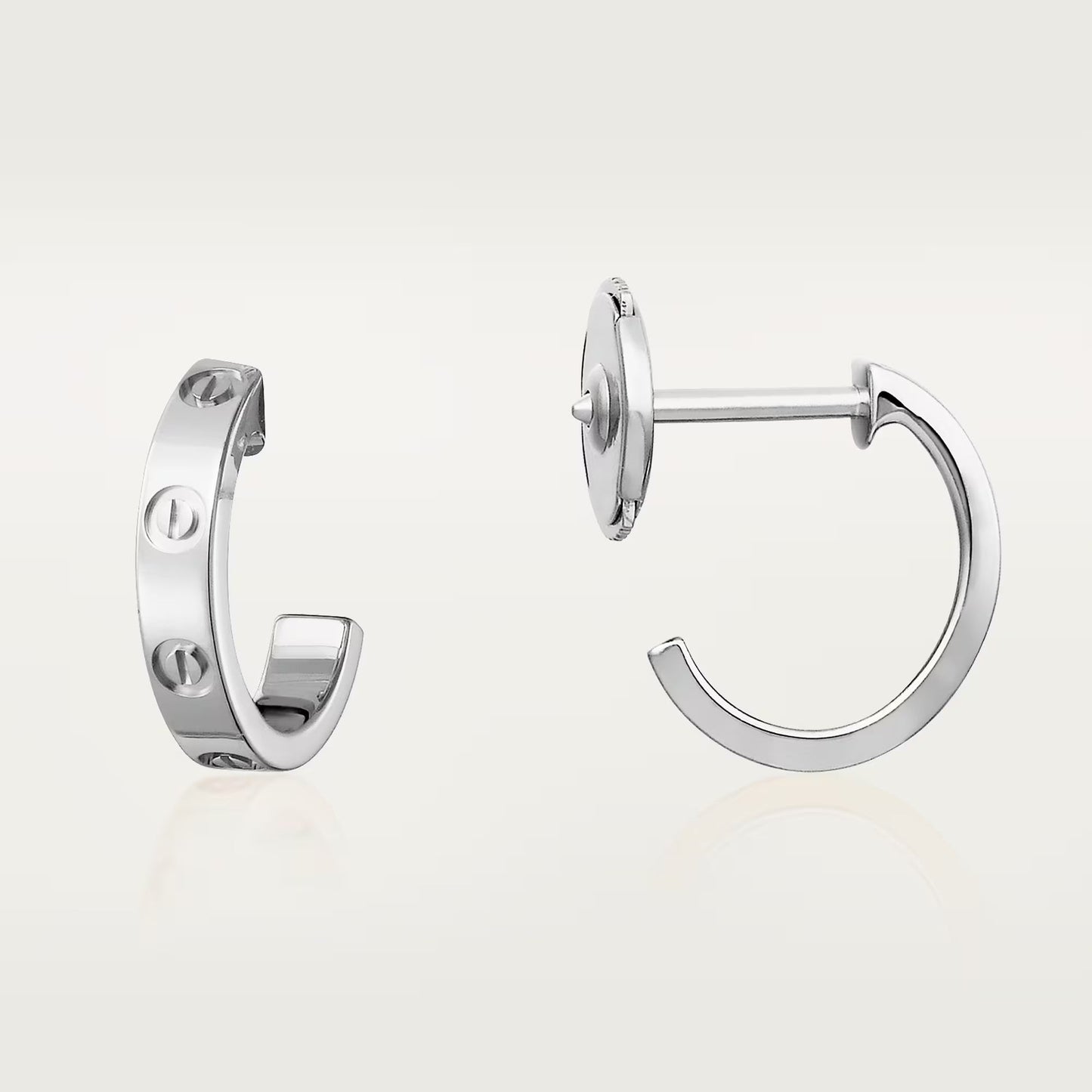 [⭐JeweliWhal]LOVE EARRINGS 2.65 MM NO DIAMOND SMALL