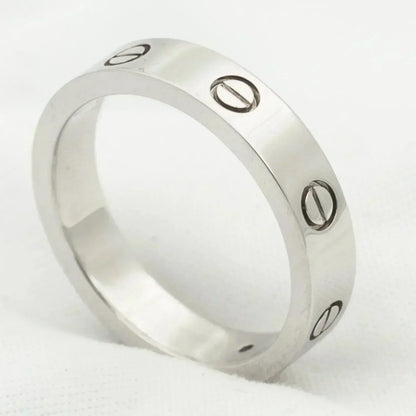 [⭐JeweliWhal]LOVE RING 4MM 1 DIAMOND SILVER