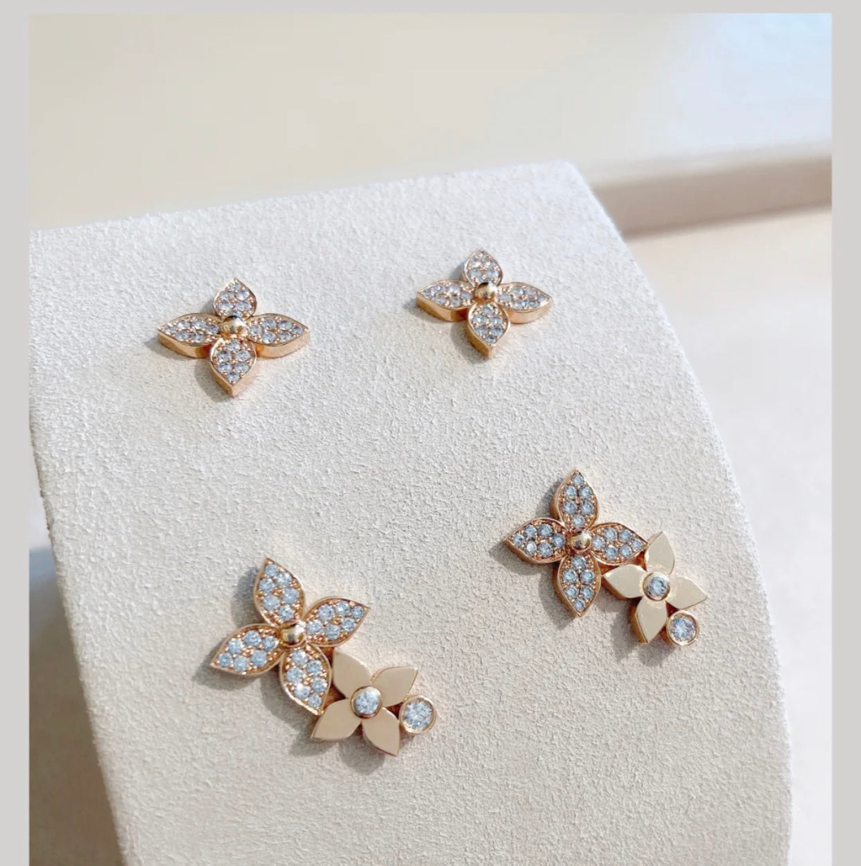 [⭐JeweliWhal]STAR BLOSSOM OHRSTECKER ROSÉGOLD DIAMANTEN