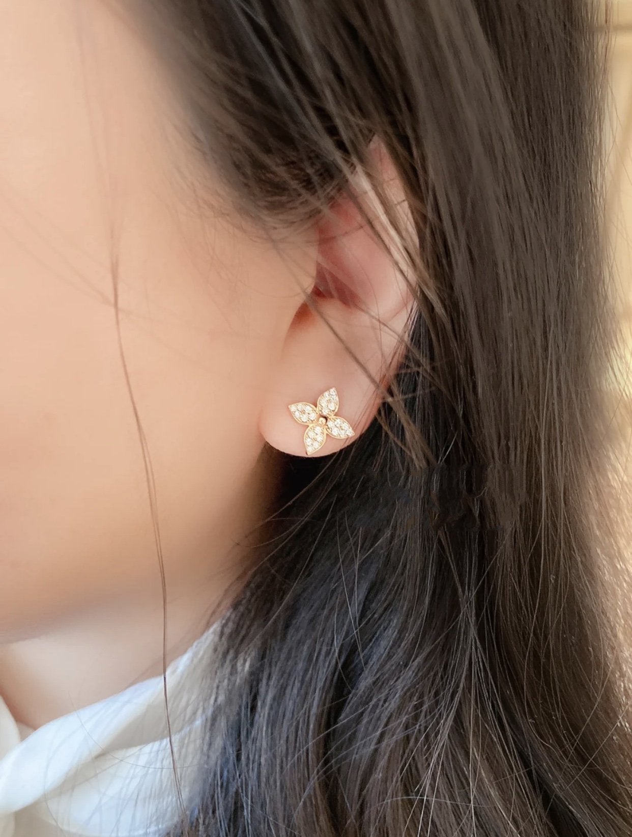 [⭐JeweliWhal]STAR BLOSSOM OHRSTECKER ROSÉGOLD DIAMANTEN