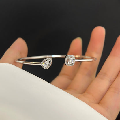 [⭐JeweliWhal]FLEXIBLER JONC-ARMREIF MY TWIN TOI & MOI SILBER MIT DIAMANTEN