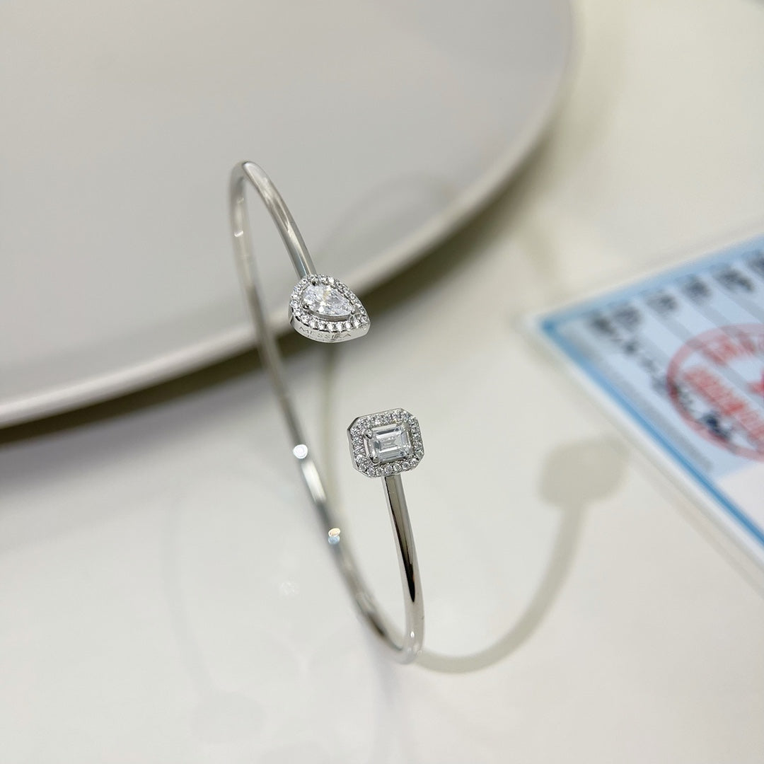 [⭐JeweliWhal]FLEXIBLER JONC-ARMREIF MY TWIN TOI & MOI SILBER MIT DIAMANTEN