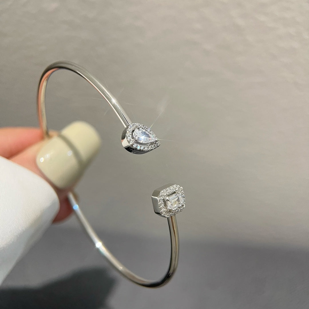 [⭐JeweliWhal]FLEXIBLER JONC-ARMREIF MY TWIN TOI & MOI SILBER MIT DIAMANTEN