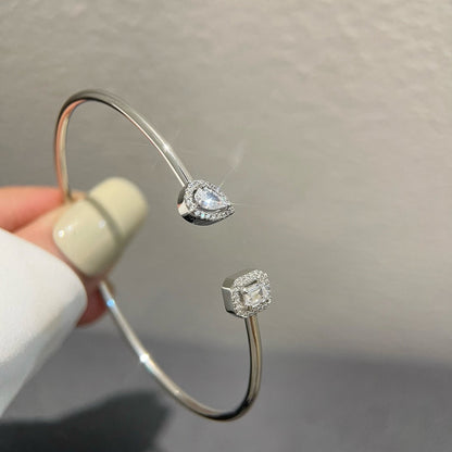 [⭐JeweliWhal]FLEXIBLER JONC-ARMREIF MY TWIN TOI & MOI SILBER MIT DIAMANTEN