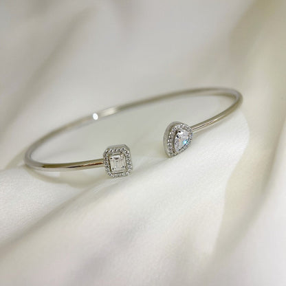[⭐JeweliWhal]FLEXIBLER JONC-ARMREIF MY TWIN TOI & MOI SILBER MIT DIAMANTEN