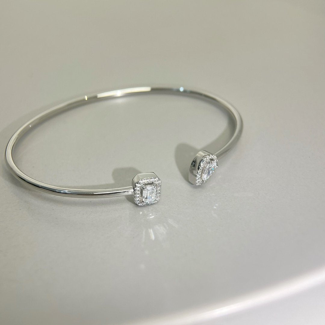 [⭐JeweliWhal]FLEXIBLER JONC-ARMREIF MY TWIN TOI & MOI SILBER MIT DIAMANTEN