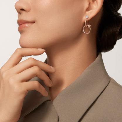 [⭐JeweliWhal]JUSTE HALF DIAMOND DOUBLE EARRINGS