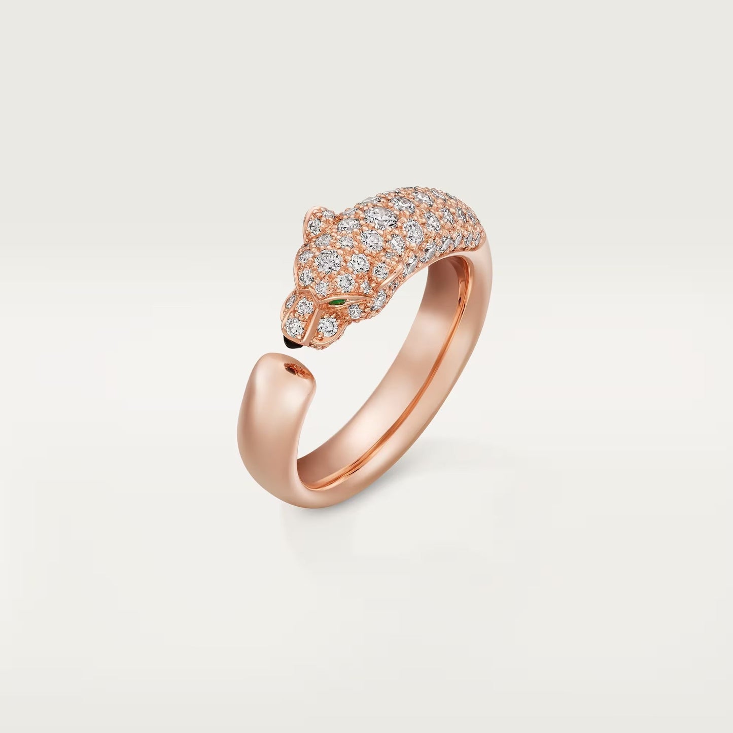 [⭐JeweliWhal]PANTHERE HALF DIAMOND SMALL RING