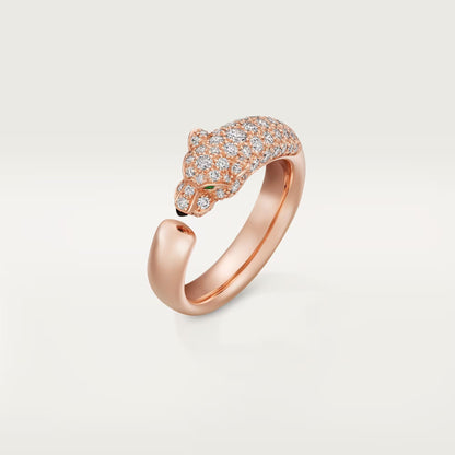 [⭐JeweliWhal]PANTHERE HALF DIAMOND SMALL RING