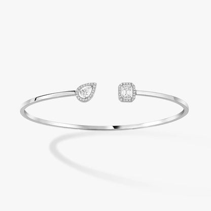 [⭐JeweliWhal]FLEXIBLER JONC-ARMREIF MY TWIN TOI & MOI SILBER MIT DIAMANTEN